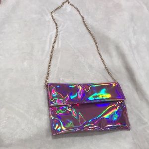 ⚡️flash sale⚡️ purple holographic clutch bag🔥
